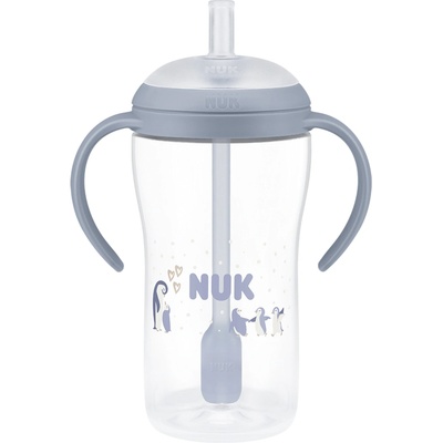 NUK flaša na uč. Perfect Match slamka PENGU 260 ml