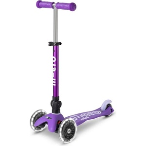 Micro Детска тротинетка Micro - Mini Micro Deluxe Foldable LED, Purple (7630053556747) Тротинетка, скутер