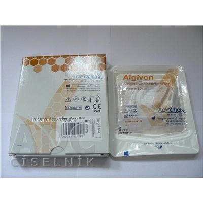 Advancis Algivon alginátové antimikrobakteriální krytie 10 x 10 cm 5 ks