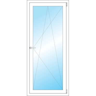 OKNA HNED Plastové okno 67x153 cm (670x1530 mm) bílé otevíravé a sklopné pravé