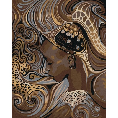Diamondi Diamantové malování AFRICKÁ DOMORODÁ DÍVKA 40 x 50 cm bez rámu a bez vypnutí plátna – Hledejceny.cz