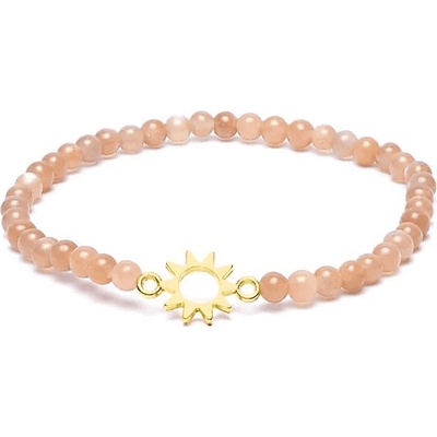 Milujeme Kameny Sluneční kámen s přívěskem slunce - náramek kulička NFSK449