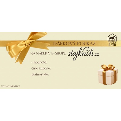 Stajknih.cz Dárkový poukaz na nákup v e-shopu – POSÍLÁME NA E-MAIL Dárkový poukaz: 2000