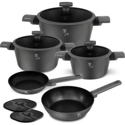 Pro-Tech shop Sada riadu s titánovým povrchom a pokrievkami s cedidlom Anthracite 10-dielna 55847