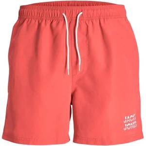 JACK & JONES Бански гащета Jack & jones Kaiko Logo Spnl swimming shorts - Red (Hot Coral)