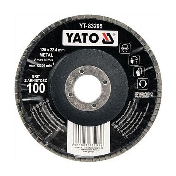 Yato Kotouč lamelový korundový 125 x 22,2 mm P100 YT-83295