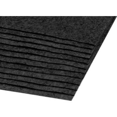Plsť-filc dekorační 20x30cm balení 2ks tm. šedočerná