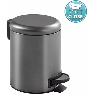 Gedy POTTY odpadkový koš 3 l, Soft Close, gun metal 320981