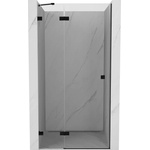 Mexen Lunar душ врата с окачване, лява страна, 120 см, прозрачна, черна - 834-120-000-70-00-L (834-120-000-70-00-L)