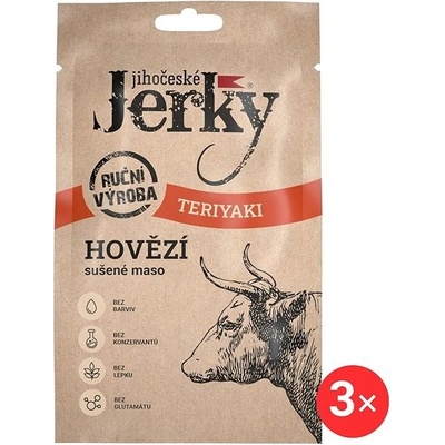 Jihočeské Jerky Hovězí teriyaki 3 x 20 g