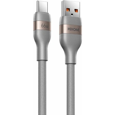 Wekome WDC-C31 opletaný nabíjací a dátový - USB-A na USB-C 1,2m sivý