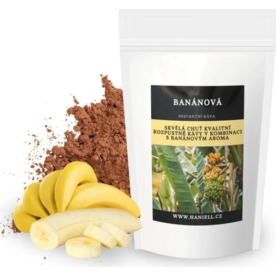 Haniell Rozpustná káva Banánová hravá exotická chuť 100 g