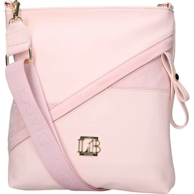 Moderní dámská koženková crossbody kabelka LB Ettela růžová