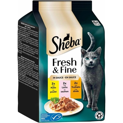 Sheba fresh und fine omáčka kuře. losos und krůta 36 x 50 g