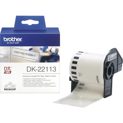 Brother DK-22113 etikety v roli 62 mm x 15.24 m fólia priehľadná 1 ks trvalé DK22113 univerzálne etikety; DK22113
