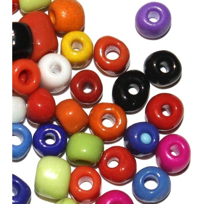 Barevný Rokajl Mix - 3-4mm - 450g-+-7.500Ks - Mix barev