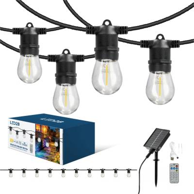 Kobi LED stmievateľný solárny svetelný reťazec STARLIGHT NEO 10xE27/3,7V 2700K IP54 1200 mAh 11,5m + DO 004521