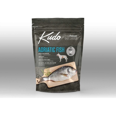 Kudo Low Grain Adriatic Fish Mini Adult - Суха храна за кучета с адриатическа риба за мини породи над 1 година, 3 кг