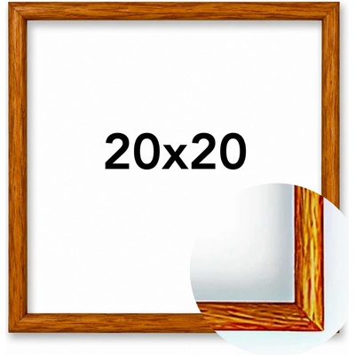 Fotorámeček Vídeň Rozměr: 20 x 20 cm, Barva: RG Světle hnědá, Typ zasklení: Plexi