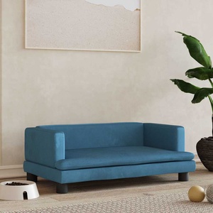 vidaXL Кучешко легло синьо 80x45x30 см кадифе (171894)