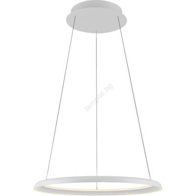 Schöner Wohnen 15570-16-LED Висяща лампа QUILLO на кабел, димируема LED/36W/230V, Ø60 см, бяла (W4900)