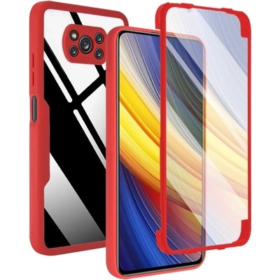 VSETKONAMOBIL 42205 DUAL Obojstranný kryt s fóliou Xiaomi Poco X3 NFC / X3 Pro červený
