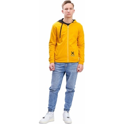 Winkiki Kids Wear chlapecká mikina s kapucí Superior žlutá