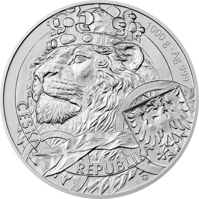 Česká mincovna Stříbrná mince Český lev 2025 stand 1000 g