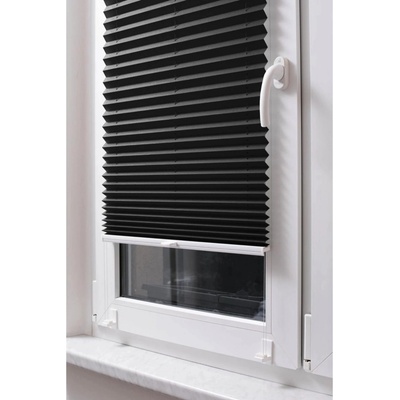 STUZA Plisé roleta EasyFix, čierna, 40 x 80 cm
