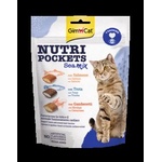 GimCat Nutri Pockets Хрупкави джобчета Морски коктейл със сьомга, пъстърва и скариди + таурин 150gr