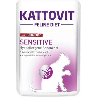Kattovit Sensitive kuře a kachna 85 g