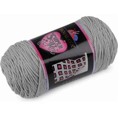 Pletací příze Super Soft Yarn 200 g - (80803) šedá světlá