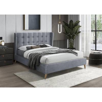 Halmar Тапицирано легло ESTELLA 160 - сив (ESTELLA/gray/oneBED//HAL)