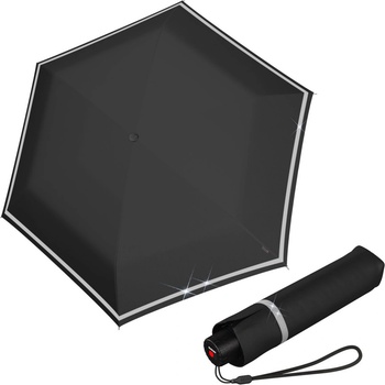 Knirps rookie black reflective deštník lehký skládací černý