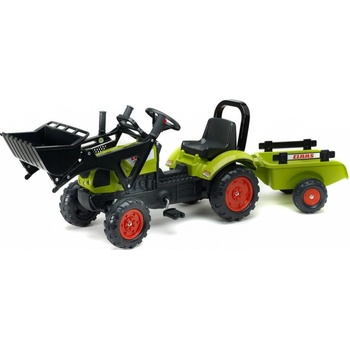 Falk Šliapací traktor 2040CM Claas Arion 410 s nakladačom a vlečkou