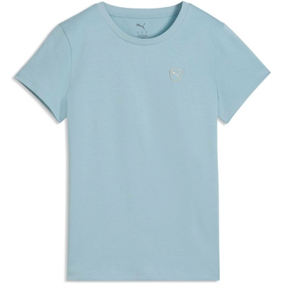Puma Ess elevated embroidered tee tyrkys zlaté