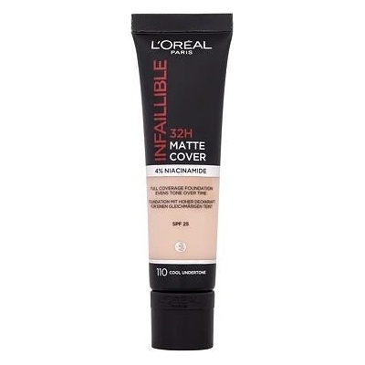 L'Oréal Paris Infaillible 32H Matte Cover SPF25 dlouhotrvající a zmatňující make-up 110 Rose Vanilla 30 ml