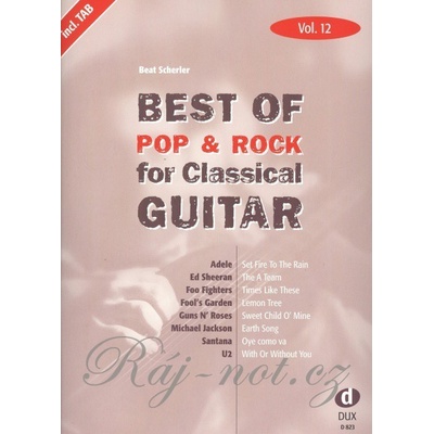 Best of Pop & Rock for Classical Guitar 12 kytara + tabulatura – Hledejceny.cz