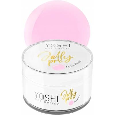 Yoshi Uv Led Jelly stavebný gél krycí Pro Cover milky pinky ružový 50ml