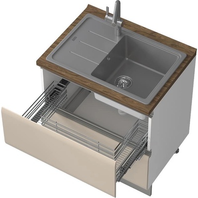 Долен кухненски шкаф за мивка Invictus R-80-2MZ6