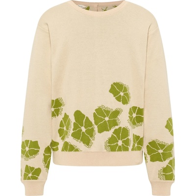 Tranquillo Дамски вълнен пуловер Tranquillo Women's Lockerer Jaquard-Pullover Jumper - Sand Flowers (105-6694-0212)