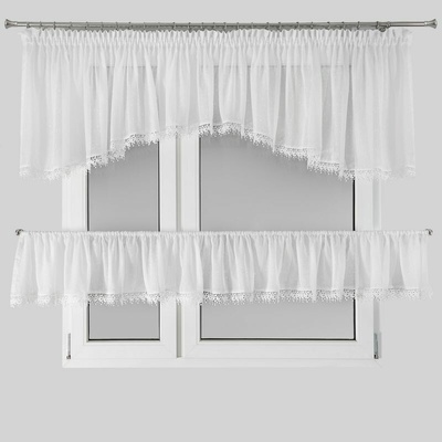 ZÁCLONA DAGMARA 400X65 CM BIELA