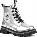 Wojtyłko zateplené zimní boty 25063s stříbrné