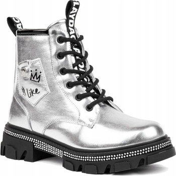 Wojtyłko zateplené zimní boty 25063s stříbrné