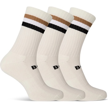 Image 1 of Boss Чорапи Boss Men's Rib Stripe Crew Socks - White 119