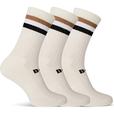 Boss Чорапи Boss Men's Rib Stripe Crew Socks - White 119