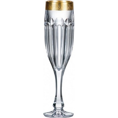 Crystalite Bohemia Sklenice na šampaňské SAFARI zlato 6 x 150 ml