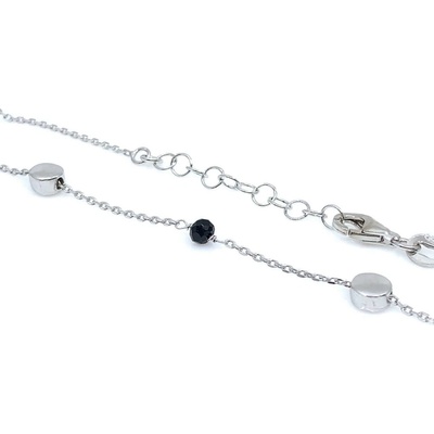 Jan Kos jewellery stříbrný náramek s černým kamenem 12119442