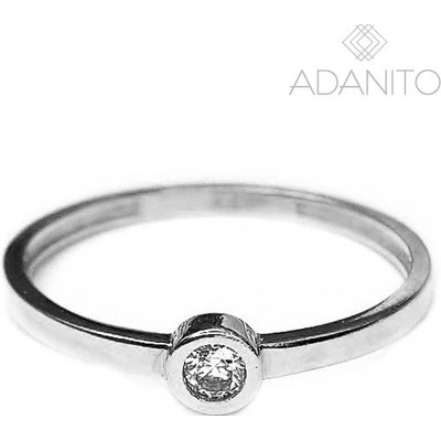 Adanito zlatý prsteň so zirkónom z bieleho zlata BRR0445S