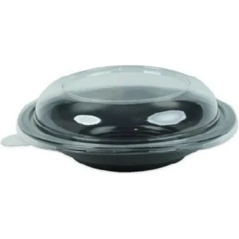 Image 1 of Кутия за салата черна+капак ф192 мм500 мл (p-181536)